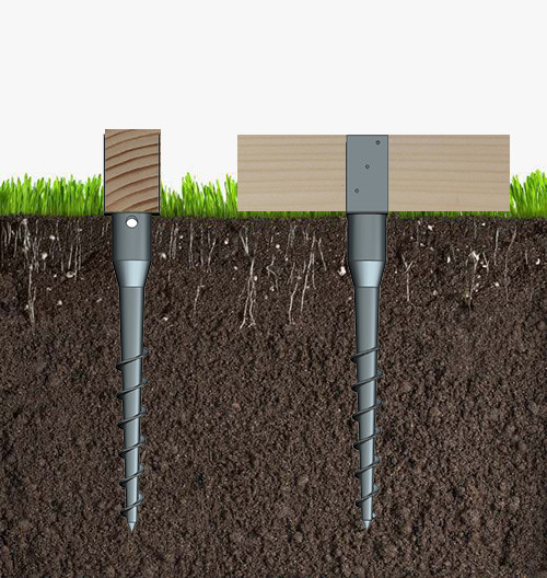 JFN China U connection, steel ground screw anchors for house fence deck dock Screw Pile JFN