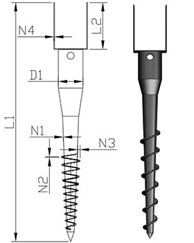 U connection screw pile