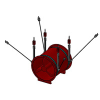 JFN中国鋼製建物の送風機の耐震サポート、unistrut