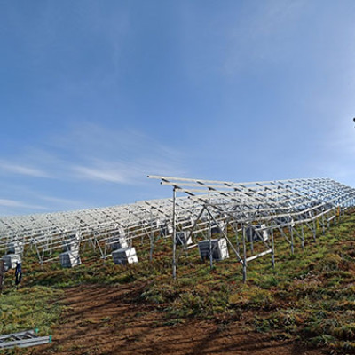 JFN-Ground screw double column structure for solar station