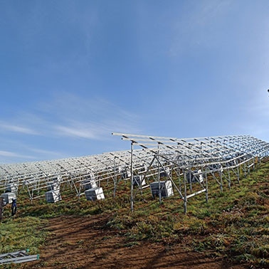 JFN中国地上ねじダブルコラム構造ソーラーステーション、ソーラーパネルブラケット