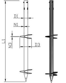 Big blade screw pile