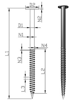 Flange connection screw pile