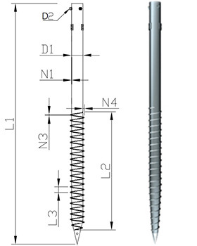small blade screw pile