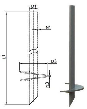 Big blade screw pile