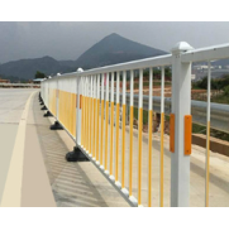 JFN-道路护栏交通围栏防撞护栏-优质低碳镀锌钢材料，耐腐蚀，防水防爆，经久耐用，安装简单，支持方案定制，（颜色，样式，可选），适用于城市道路；小区，校园道路；工厂内部；景区公园等…