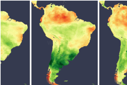 Sunny north and cloudy south as Super El Niño defines South American winter