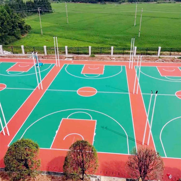 outdoor basketball flooring | outdoor basketball court surface materia l Silicon PU stadium material
