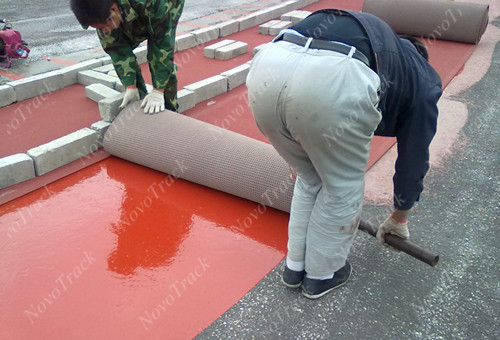 running track installation