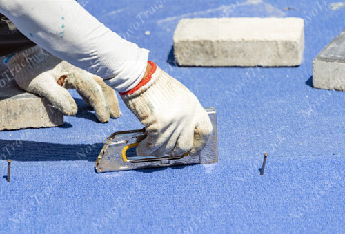 running track with nails