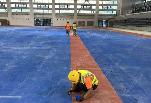 running track installation