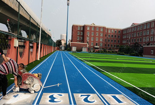 athletics track installation