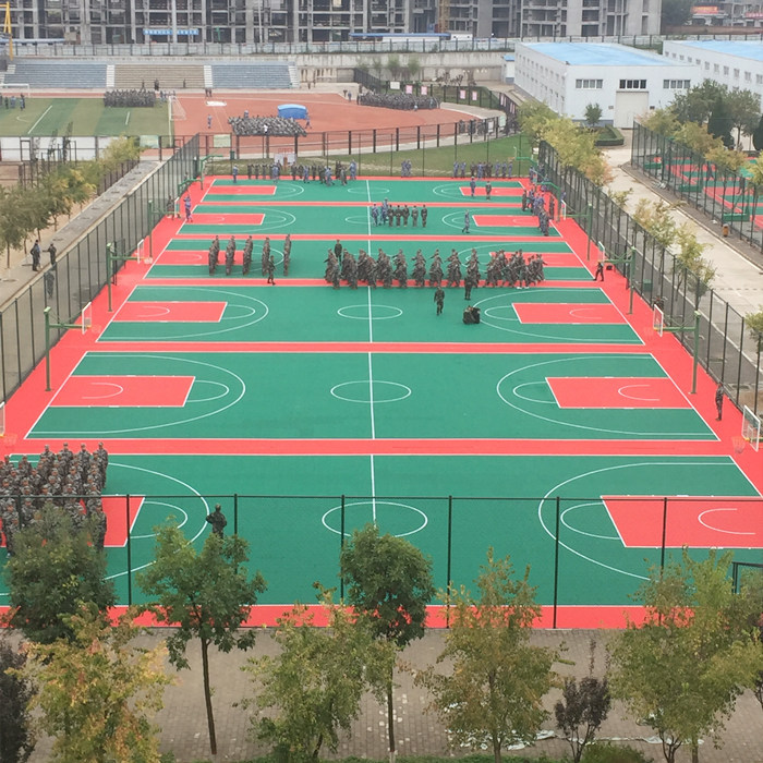 Outdoor basketball court