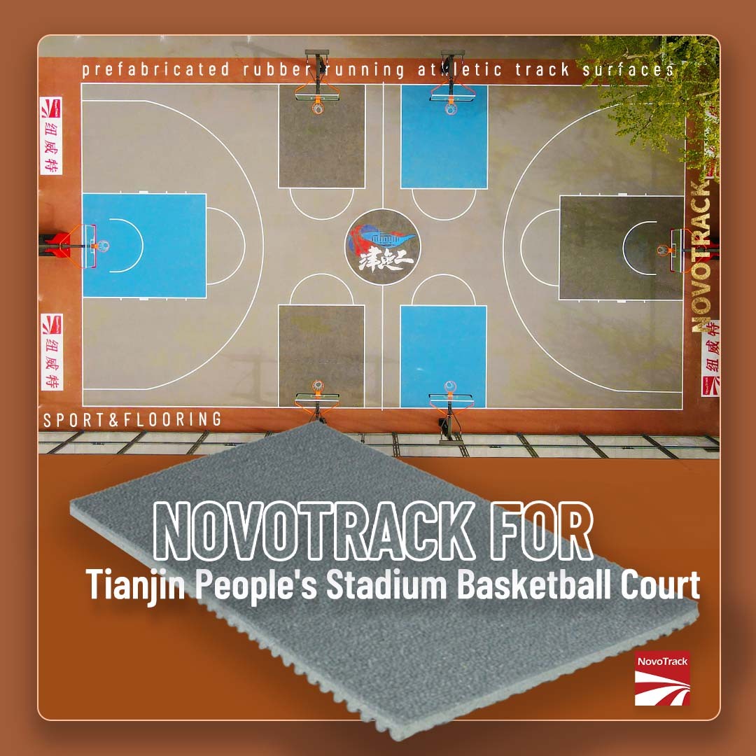 basketball court rubber surface application