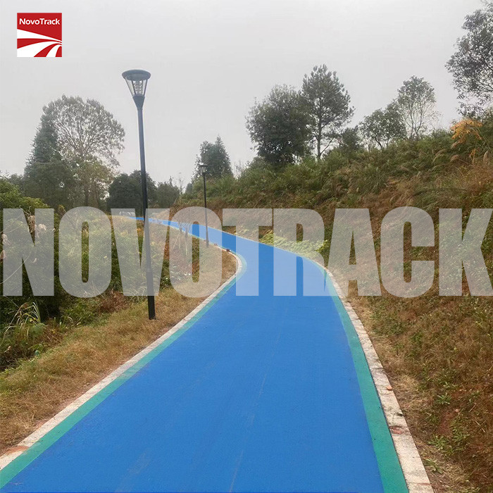 Vibrant Completion: NovoTrack's Blue Rubber Jogging Lane Enhances Ninghua County Park