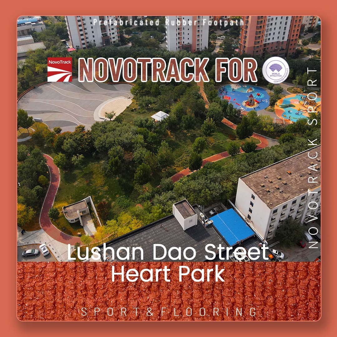 NOVOTRACK Successfully Delivers Vibrant Red Track at Lushan Street Heart Park