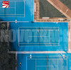How many square feet is a tennis court?