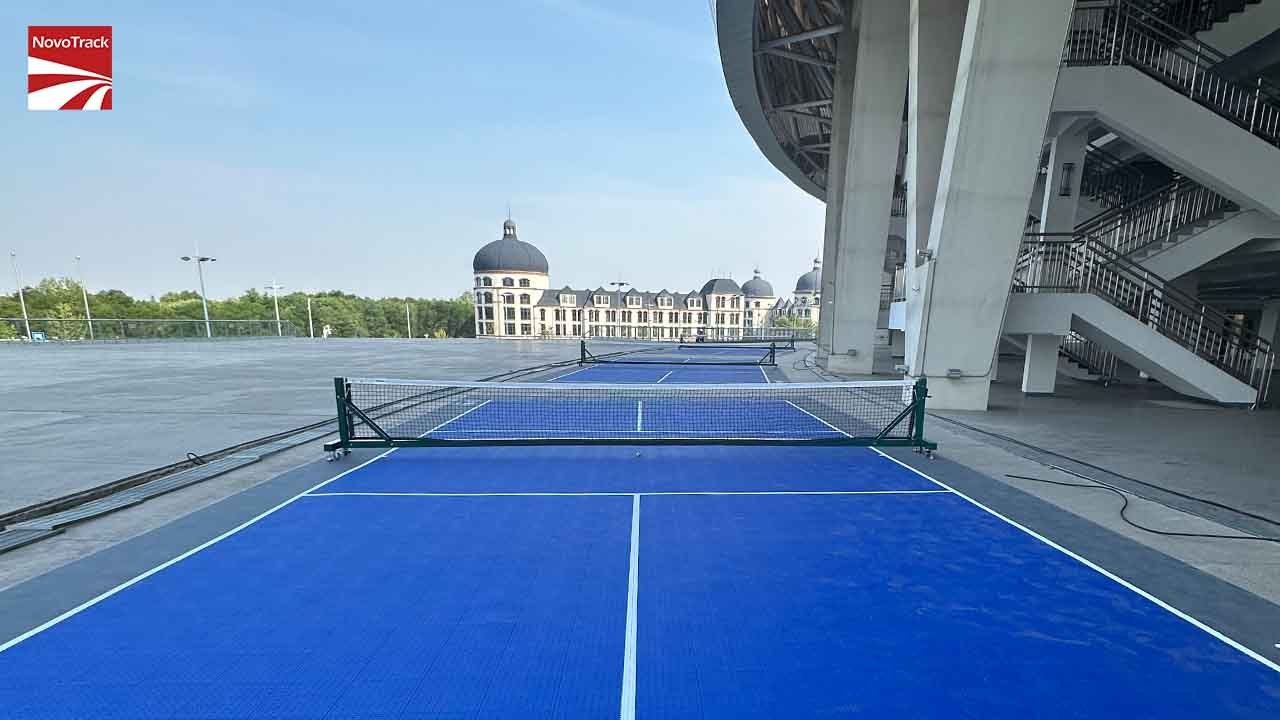 novotrack pickleball court tiles