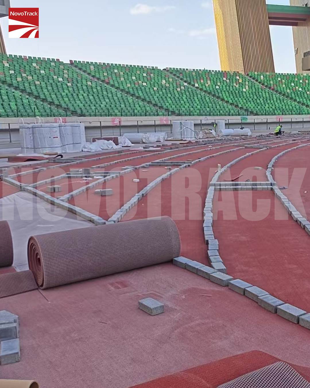 Ordos Sports Center running track construction