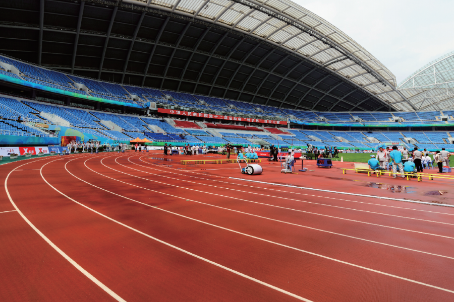 Athletic Rubber Track Giant and Professional Coliseum