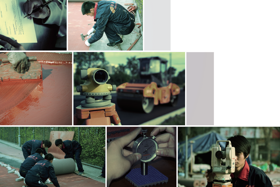Installation of rubber track