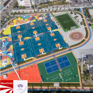 Safety and eco-friendly sport court surface with best cost for you