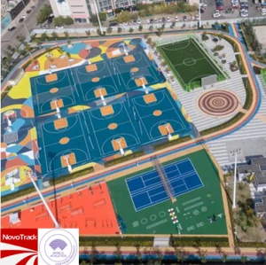 Safety and eco-friendly sport court surface with best cost for you
