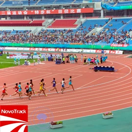 Outdoor rubber exercise flooring for training athletics track