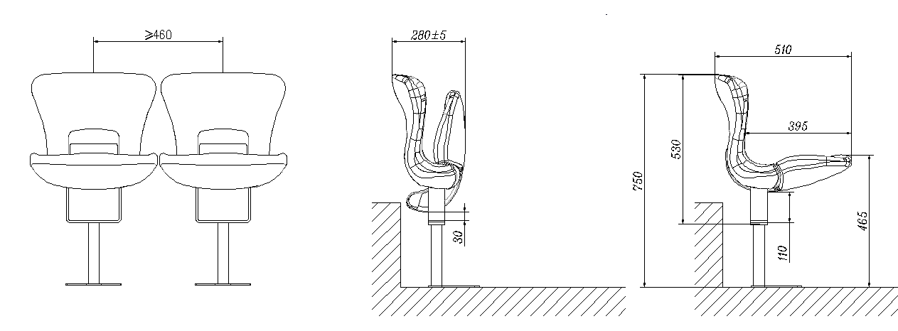 Dimensions of the Stadium Seats