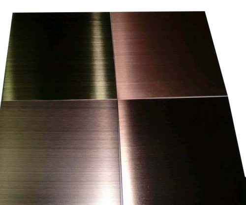 red copper brassed aluminum solid panel