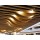 Open Design Aluminum Baffle Ceiling / Decorative Waterproof Wood Planks Grain Look Drop Ceiling Tiles