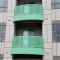 green aluminum perforated carved panel curtain wall for building cladding