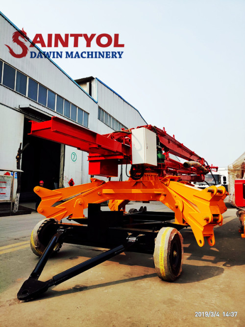 17m 3 Sections Trailer Mobile Spider Concrete Placing Boom