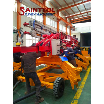 17m 3 Sections Trailer Mobile Spider Concrete Placing Boom