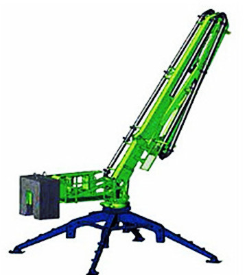 17m mobile hydraulic spider concrete placing boom