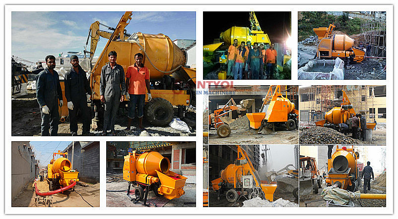 concrete pump with mixer job site performance