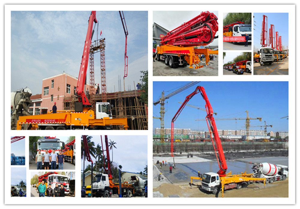 concrete boom pump truck job site performance