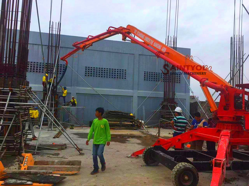 mobile spider concrete placing boom factory price