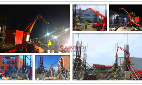 HGY15 Trailer Mobile Concrete Placing Boom Client Feedback