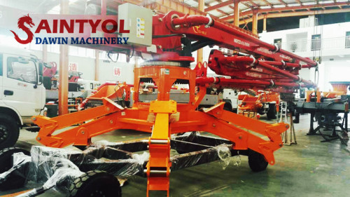 23m 4 sections Trailer Mobile Spider Concrete Placing Boom 