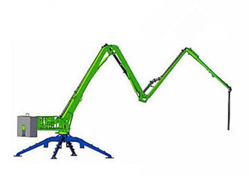 21m Trailer Mobile Spider Concrete Placing Boom, 4 Sections "M" Folding