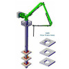 29m 3 sections R Folding Stationary Tower Hydraulic Jack-Up Concrete Placing Boom
