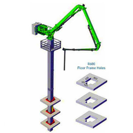 35m 5 Sections Tower Hydraulic Jack-Up Concrete Placing Boom, Self Climbing Concrete Placing Boom