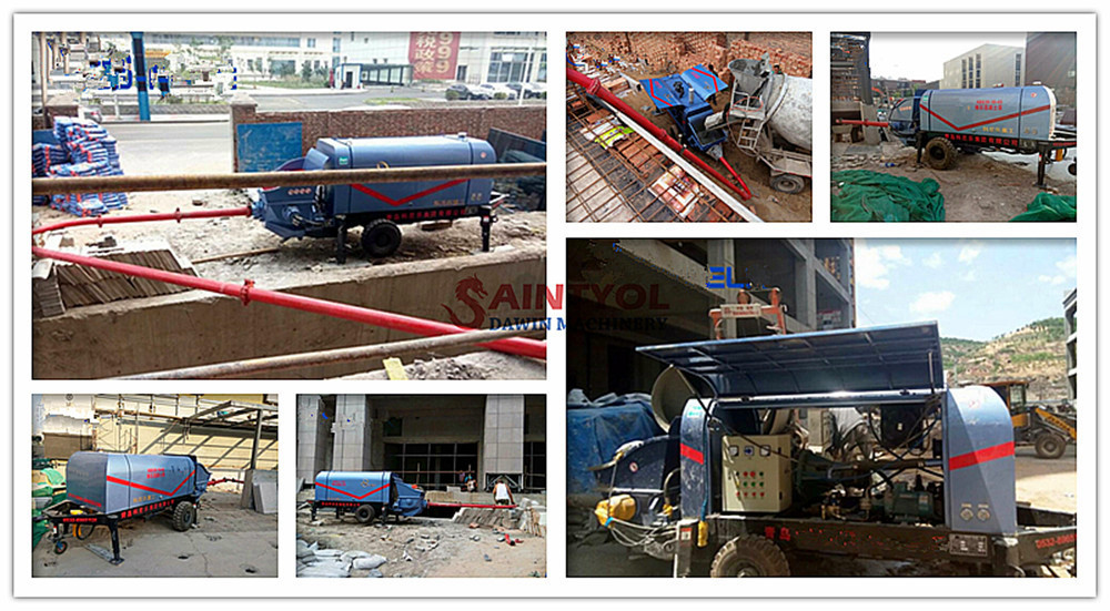 concrete pump job site