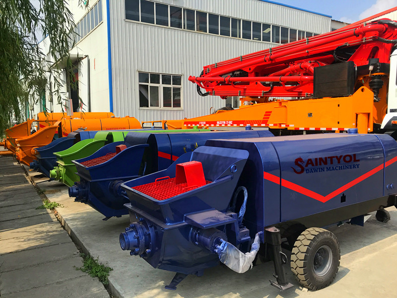trailer concrete pump with diesel or electric power