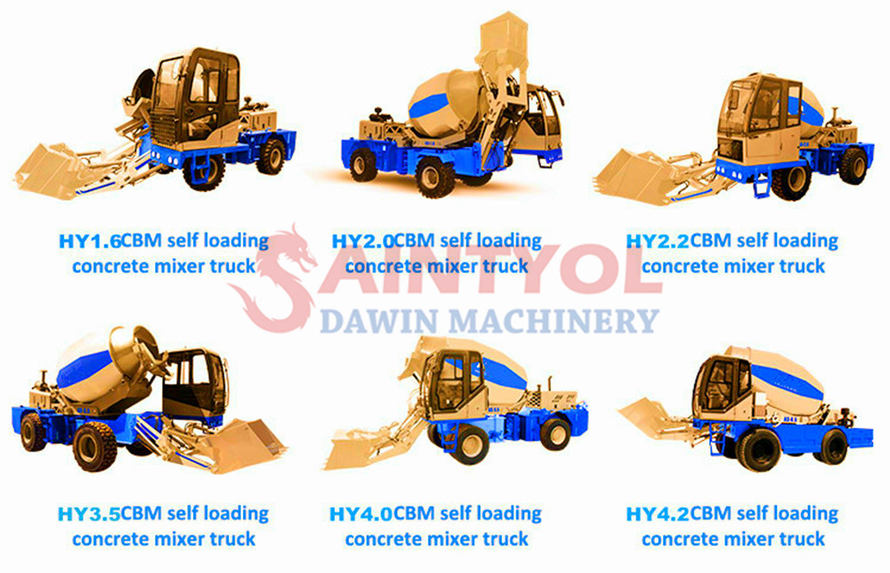 self loading concrete mixer mixing capability and models