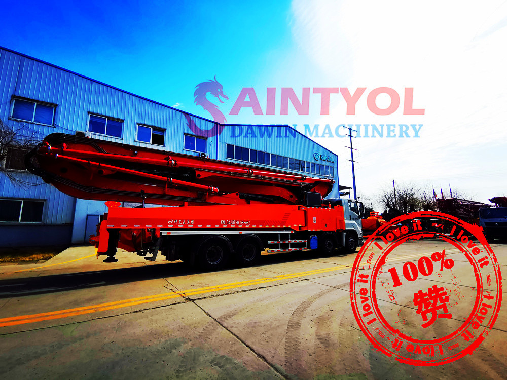 saintyol dawin machinery concrete boom pump truck
