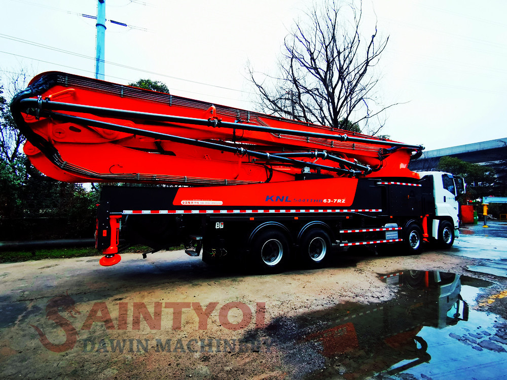 63m concrete placing boom concrete pump truck