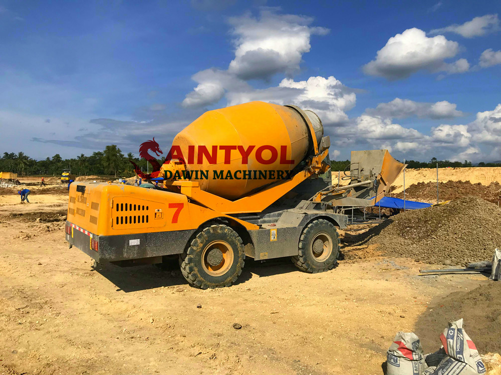 automatic self loading concrete mixer truck
