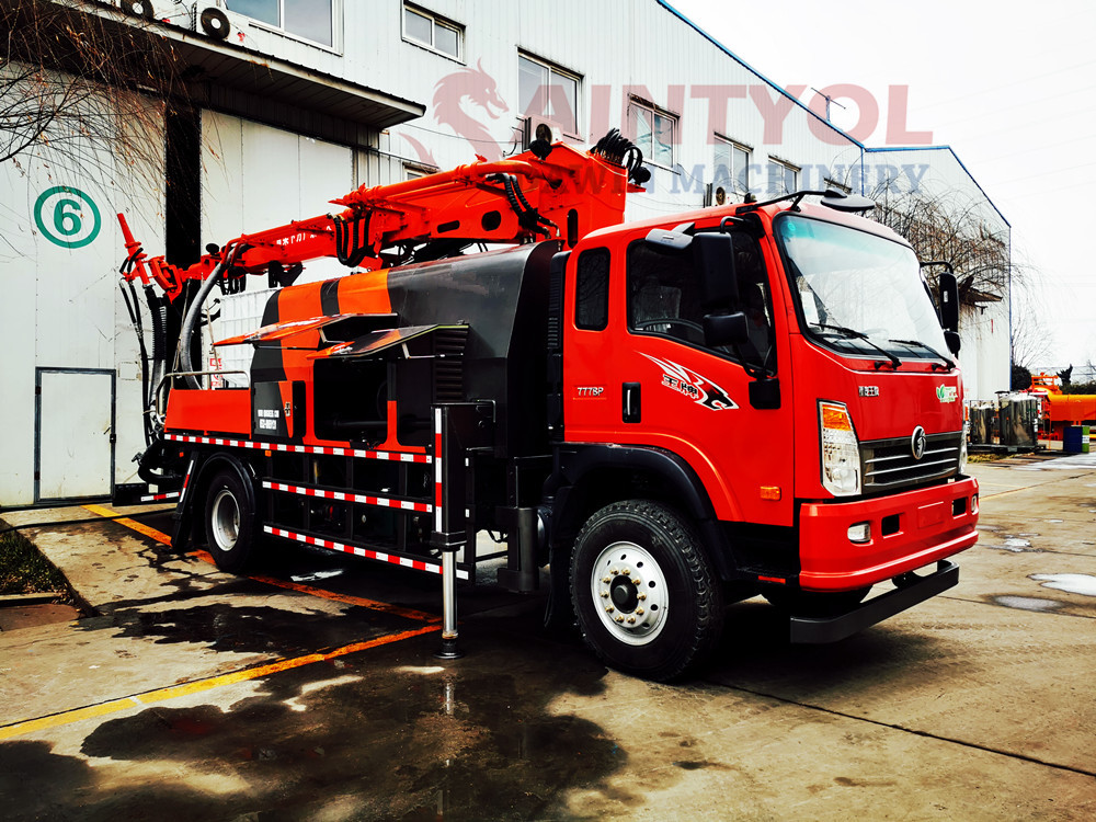 truck mounted wet concrete spraying machine